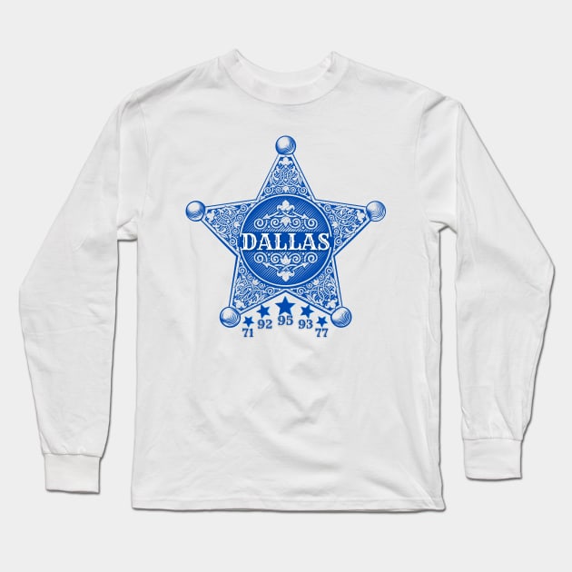 Dallas Cowboys Football - NFL Super Bowl Heritage Long Sleeve T-Shirt by J_Joseph_Designs